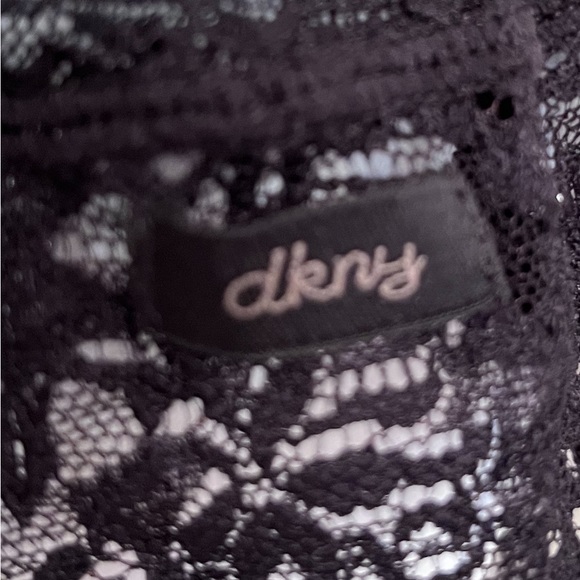 DKNY Signature Black Stretch Lace Camisole/Chemise Medium - Picture 4 of 9